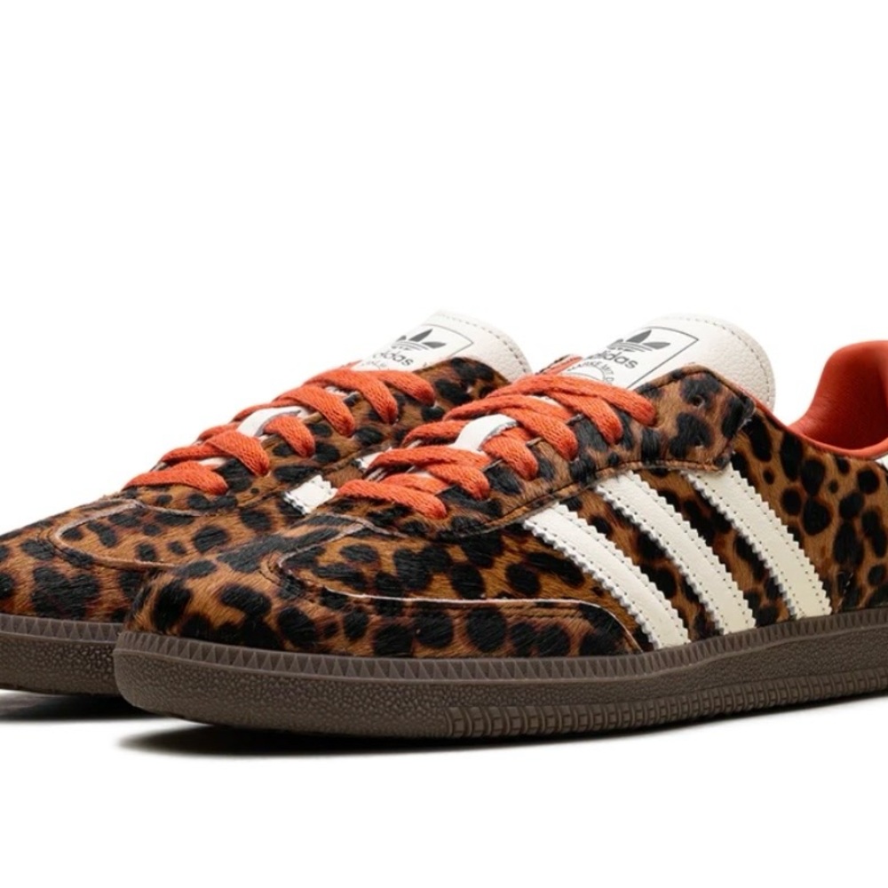 Adidas Leopard Pattern Sneakers with Red Highligh… - image 3